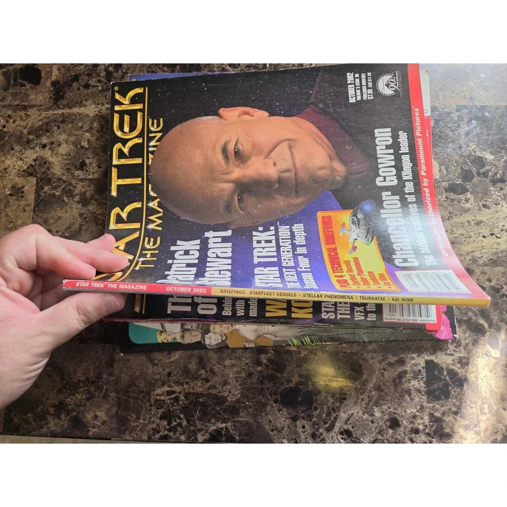 Star Trek Magazine Lot Patrick Stewart Wrath Of Khan Death Spock 2002 Vintage